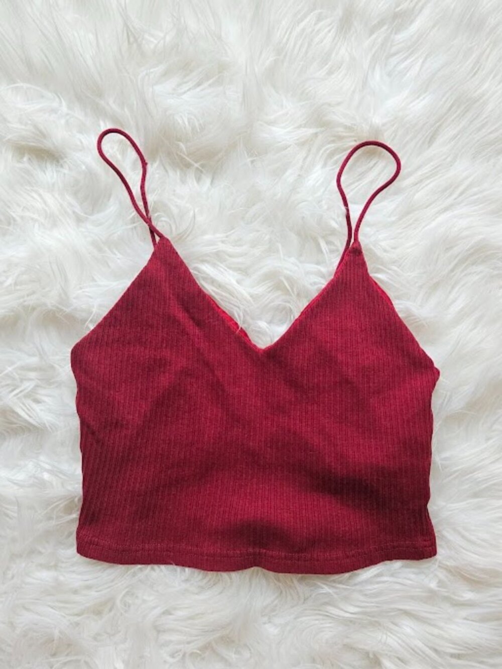Shein red ribbed grunge preppy crop top indie sleaze whimsigoth whimsygoth shirt